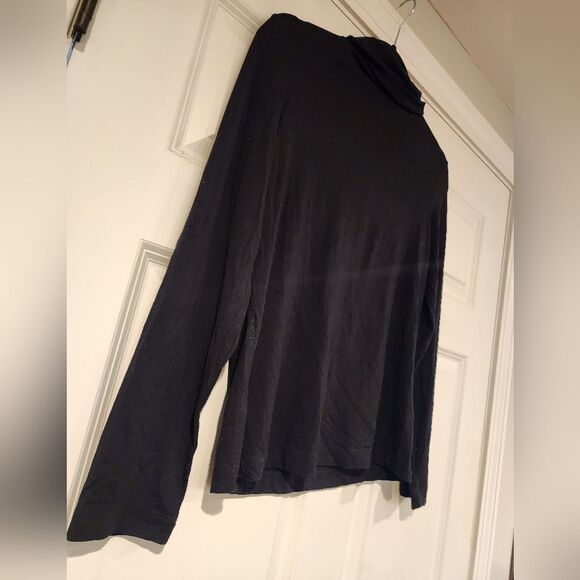 Chico's stretchy black turtleneck top - Picture 2 of 3